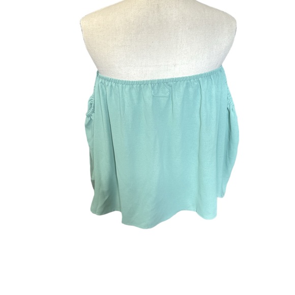 Bluetime off the shoulder mint green top size small - Picture 3 of 7